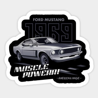 Ford Mustang 1969 "Muscle Power" Sticker